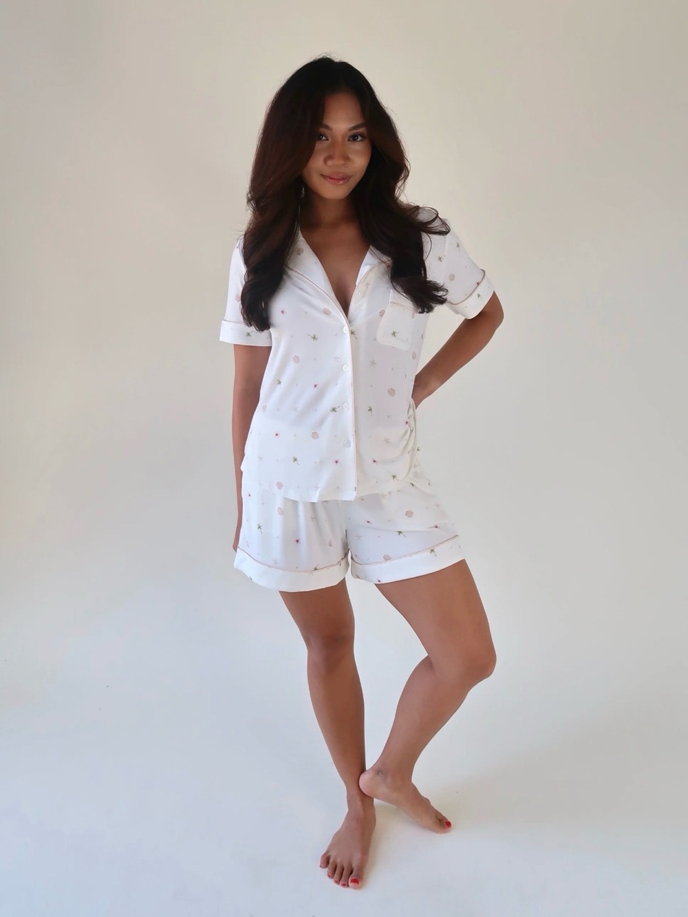 Solibeech Soft Palm PJ Collection | Modal Short Set - Picture 2 of 13